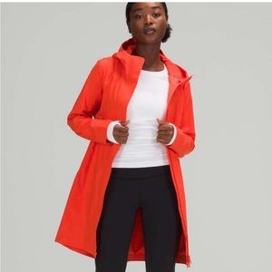 NWT Lululemon rain rebel jacket. Crnr red. Brand new with tags